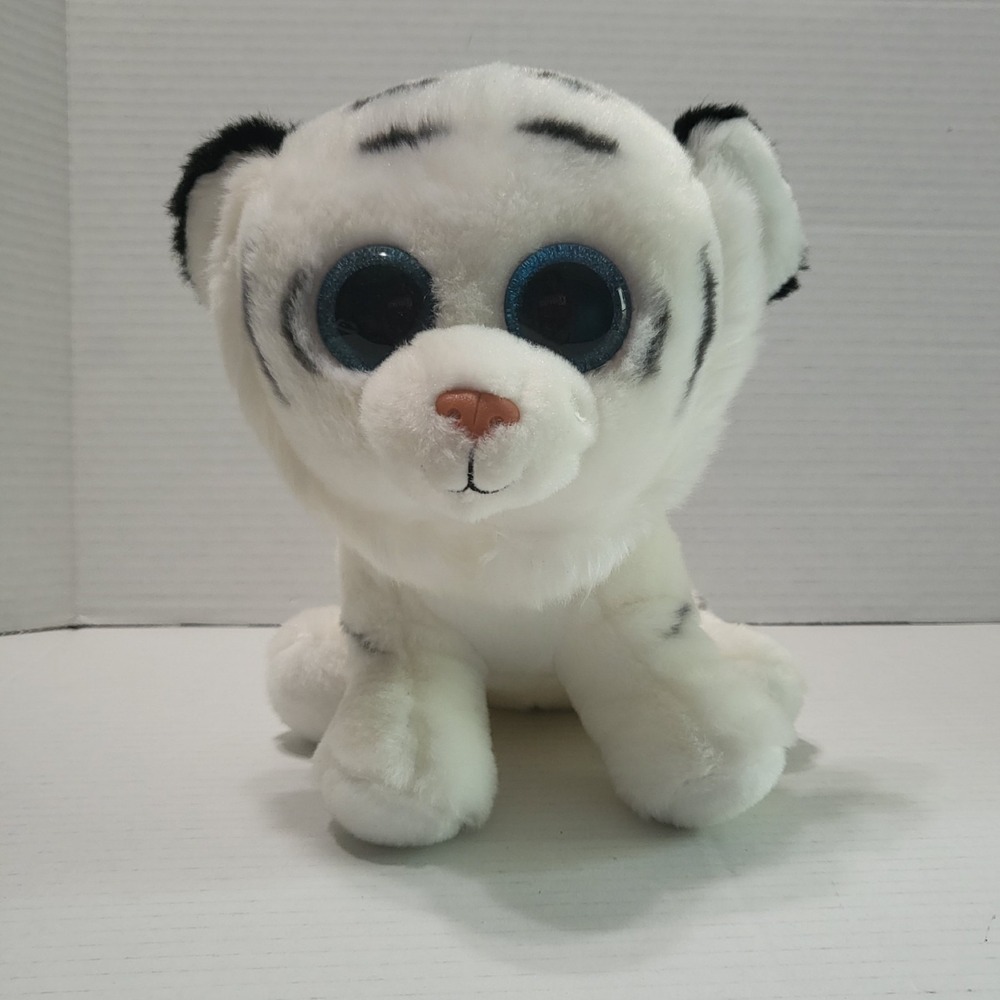 TY Classic Velvety Tundra White Baby Tiger 10"‎ Plush Rare Stuffed Animal Toy